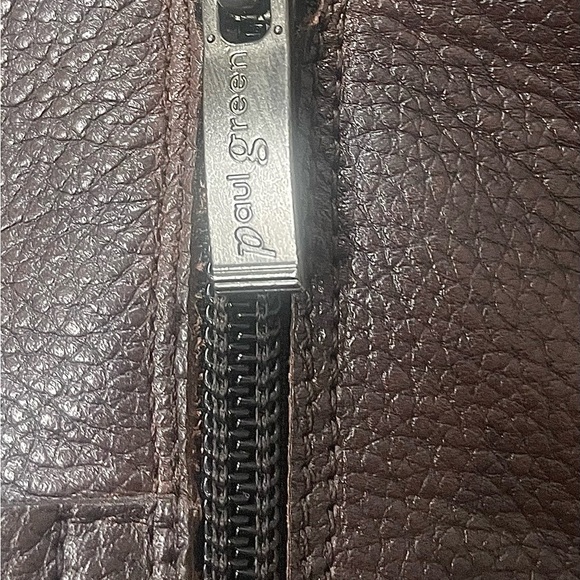 Paul Green Nirvana Pebbled Leather Dark Brown Ankle Bootie Boots Chunky Heel 7.5 - Picture 2 of 7